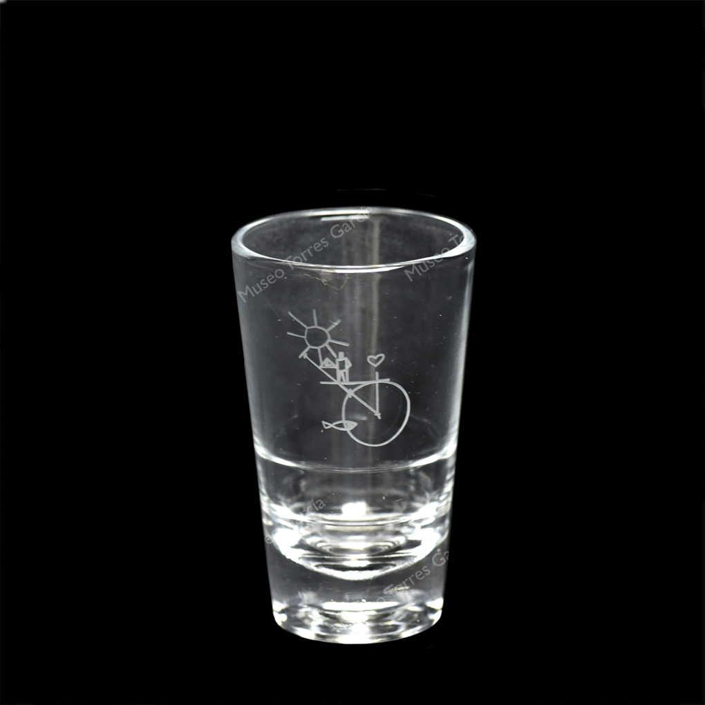 Vaso de grappa Relación cósmica en tubo